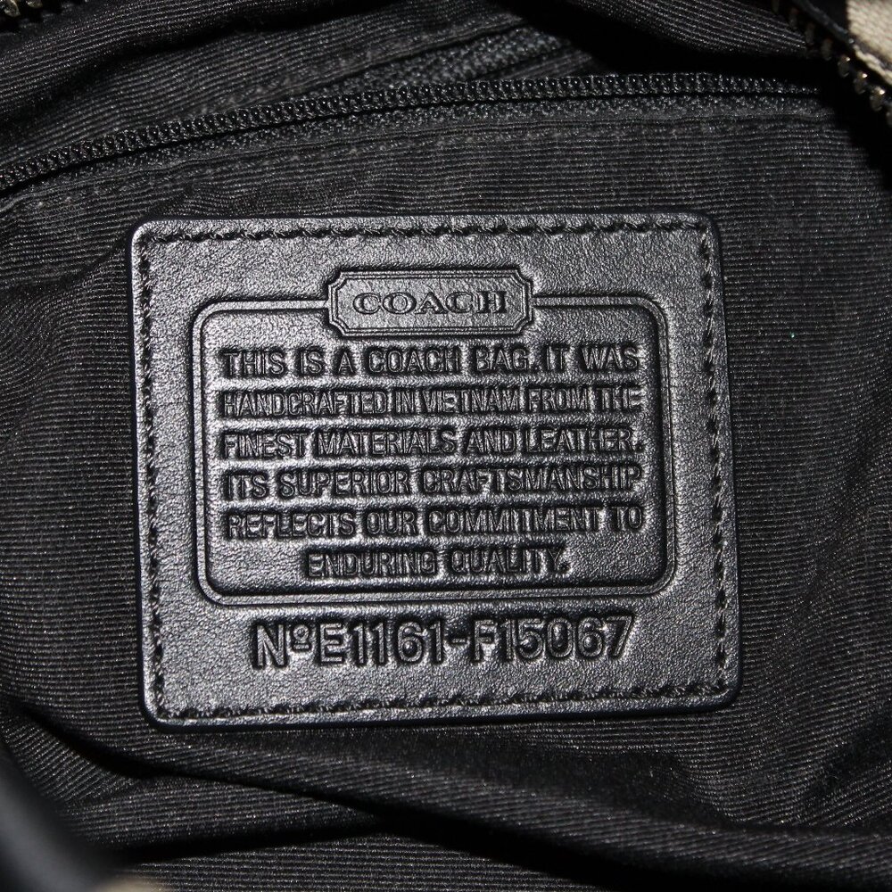 COACH Signature Shoulder Bag, Handbag Purse, Adjustable Strap, Hobo Style F15067 - Picture 2 of 11